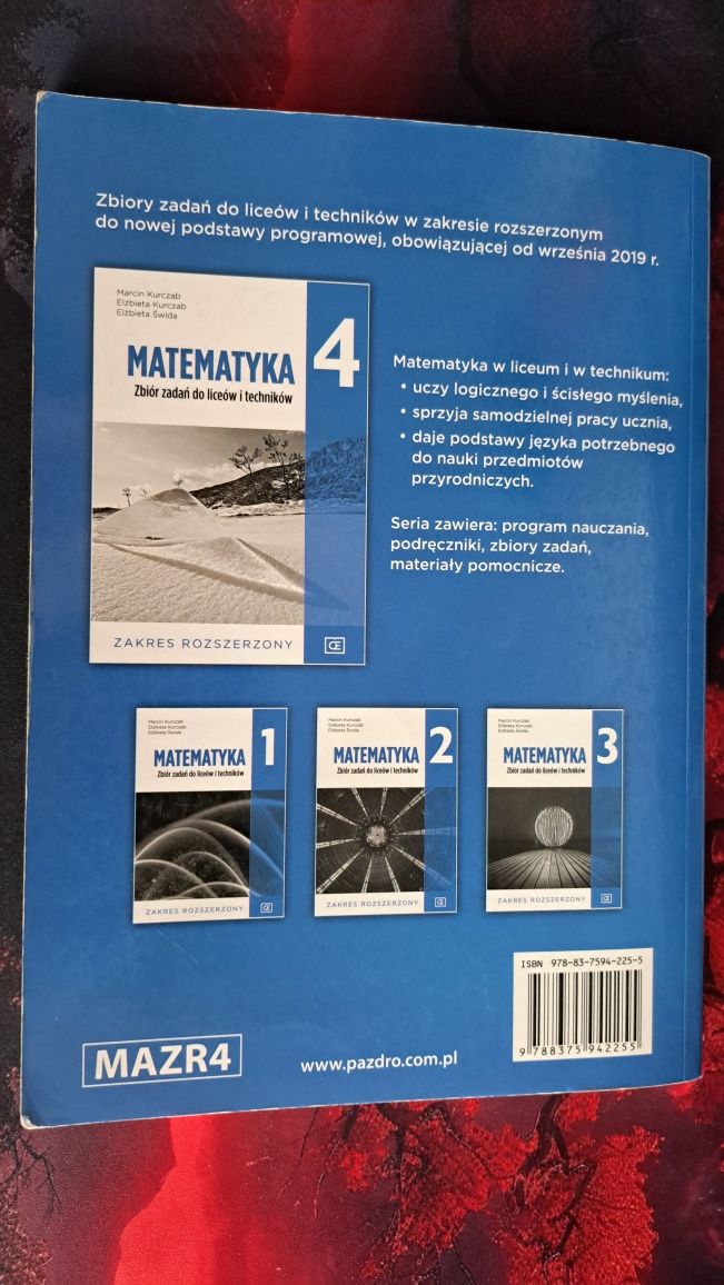 Zbiór zadań do liceów i techników MATEMATYKA 4