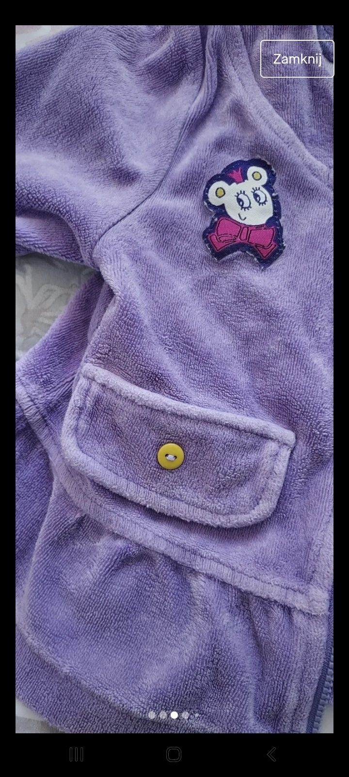Bluza fioletowe z myszką r.68