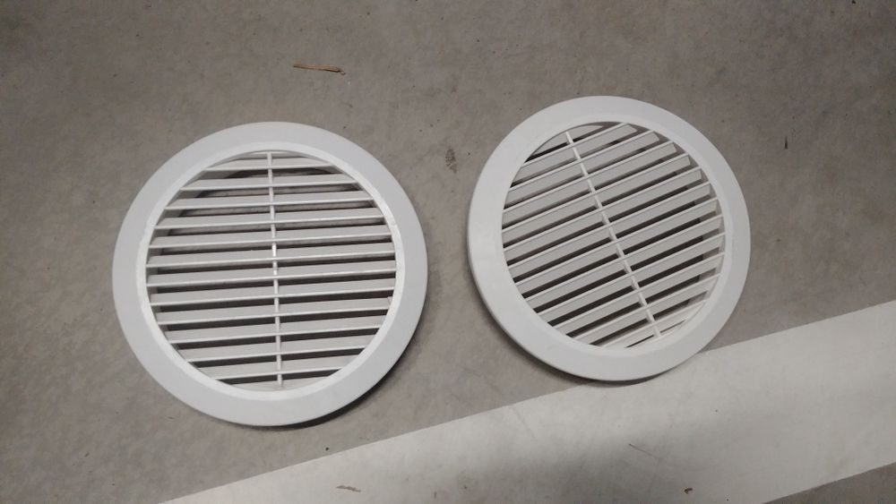 Okrągła kratka wentylacyjna biała 2 szt. 15 cm 18 cm