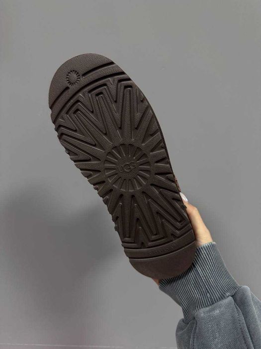Жіночі зимові уггі UGG TAZZ PLATFROM SOCK CHOCOLATE premium 1484