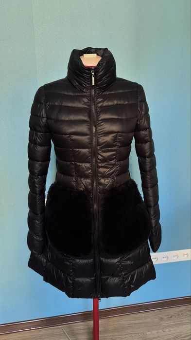 Жіночий зимовий пуховик Monte Cervino (Італія) | Розмір S | чорний