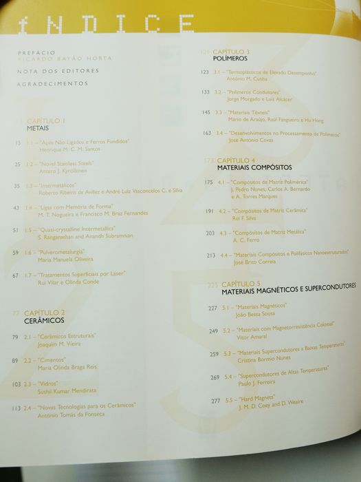 Materiais dois mil - ciências dos materiais