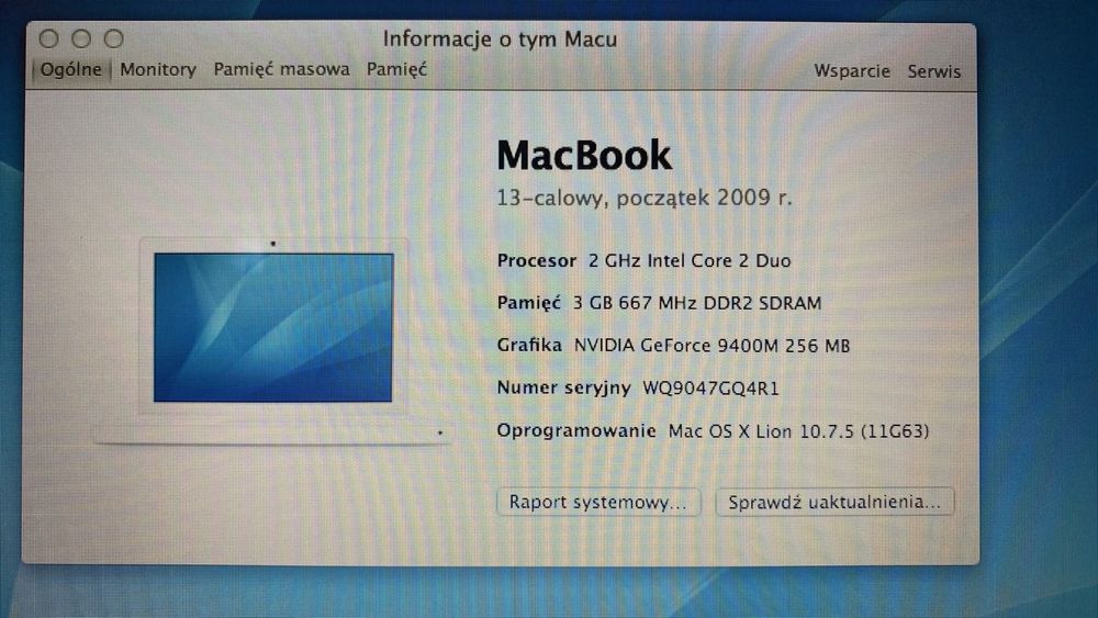 MacBook a1181 biały