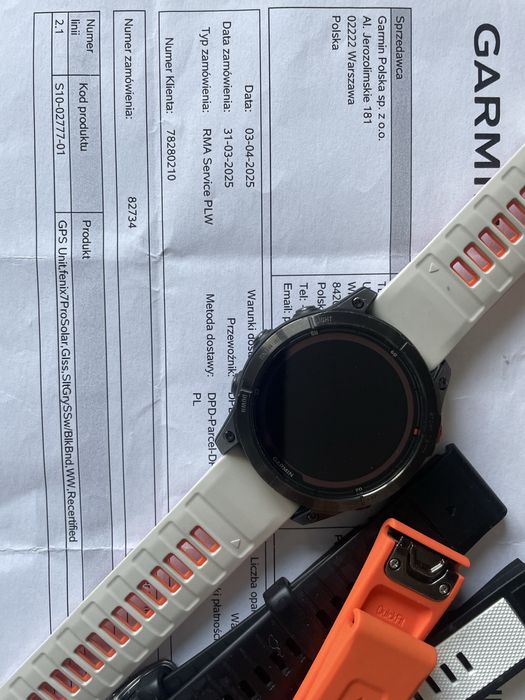 Garmin Fenix 7 pro solar. Gwarancja do 04.2027r.