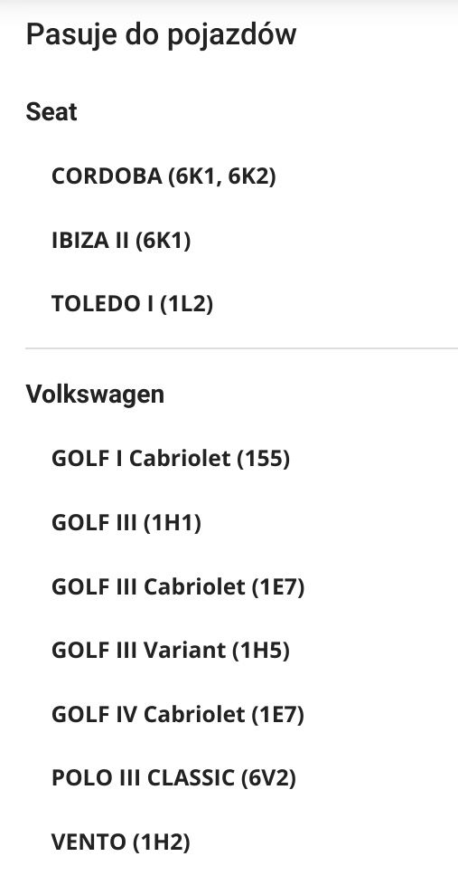 Sprzęgło z dociskiem VW Golf 3 1.8 benzyna