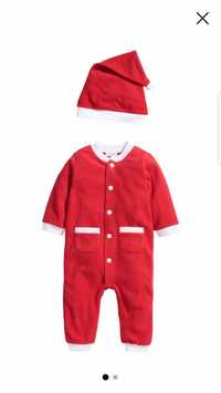 Polarowy kostium Mikołaja dla chłopca rozmiar 62 2-4 miesięcy nowe h&m