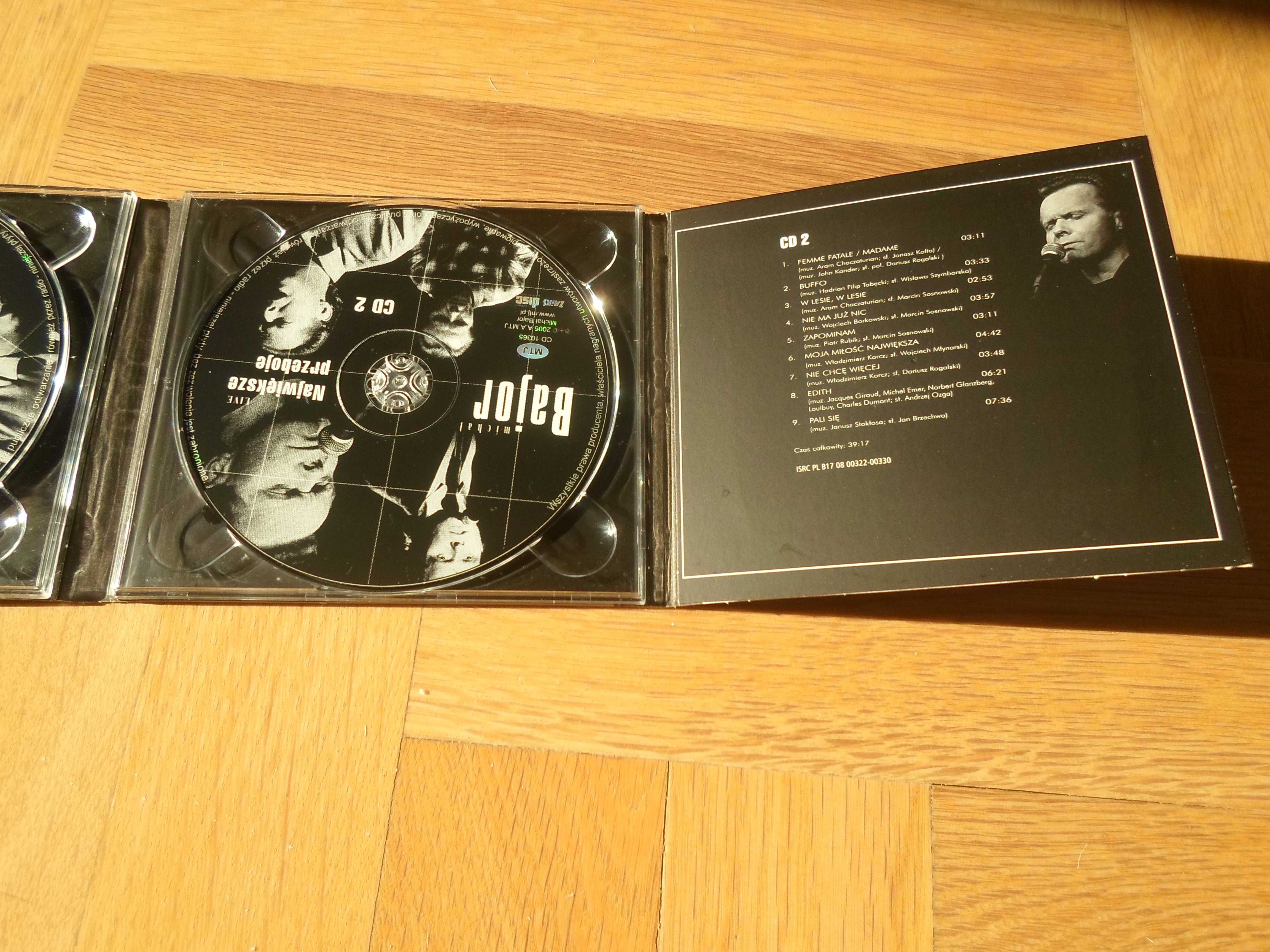 Płyty CD. Michał Bajor, największe przeboje. 2 płyty.