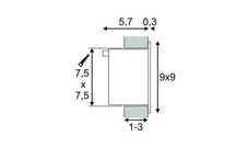 SPOTLINE/SLV FRAME BASIC LED Wbudowana Kwadratowa srebrnoszara 11 szt.