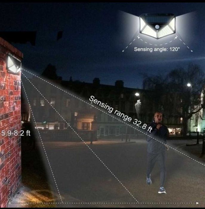 Luz exterior solar 100 LED's