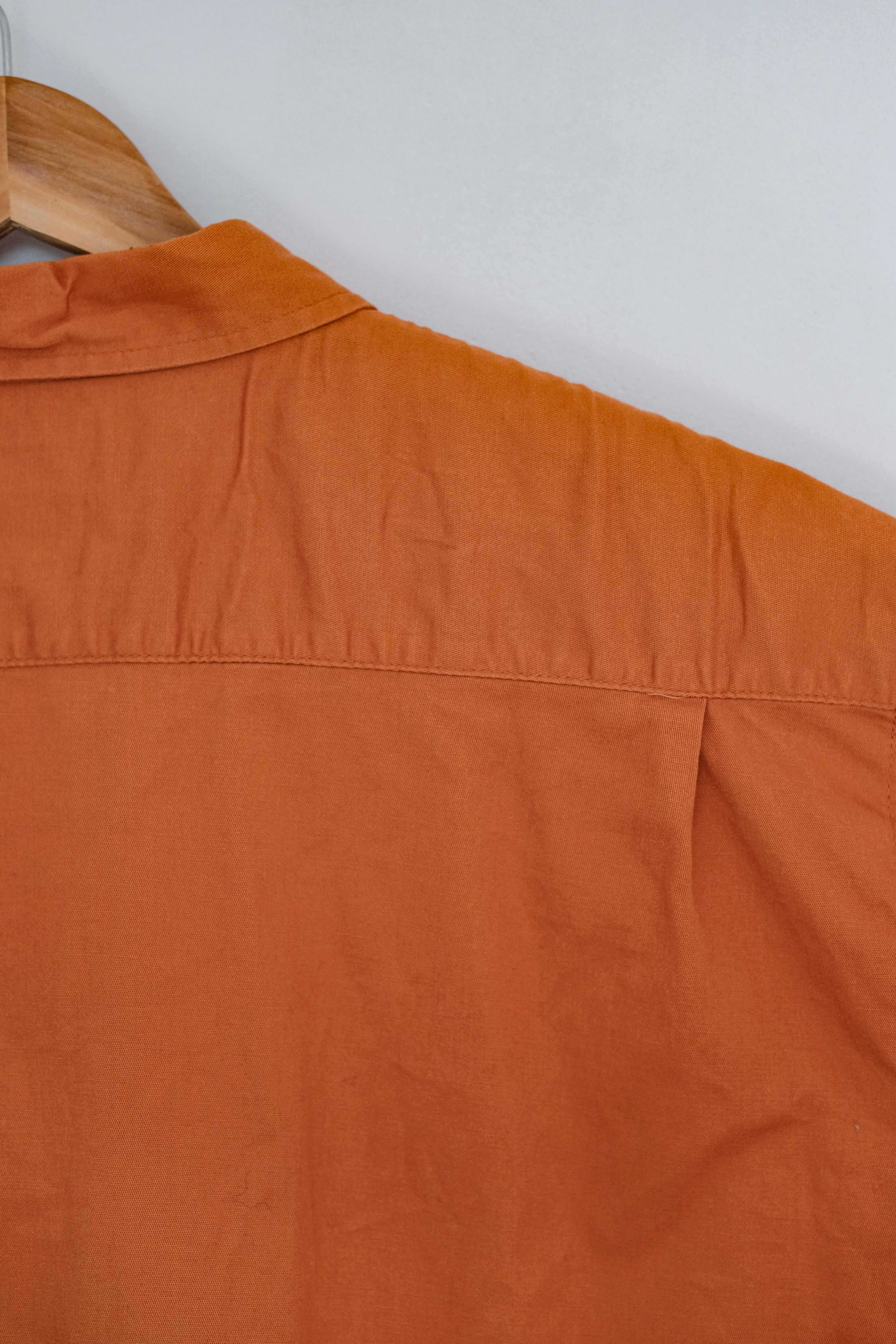 Wrangler koszula męska XXL pomarańczowa bawełniana krótki rękaw