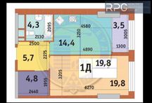 БЕЗ КОМІСІЇ 1-к квартиру 52м² ЖК Manhattan city Центр Є ГЕНЕРАТОР