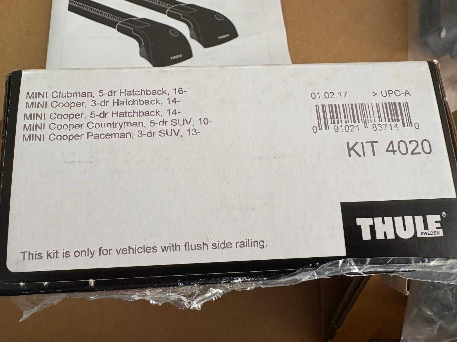 Barras Thule WingBar Edge 9591 e Kit 4020 para Mini Countryman
