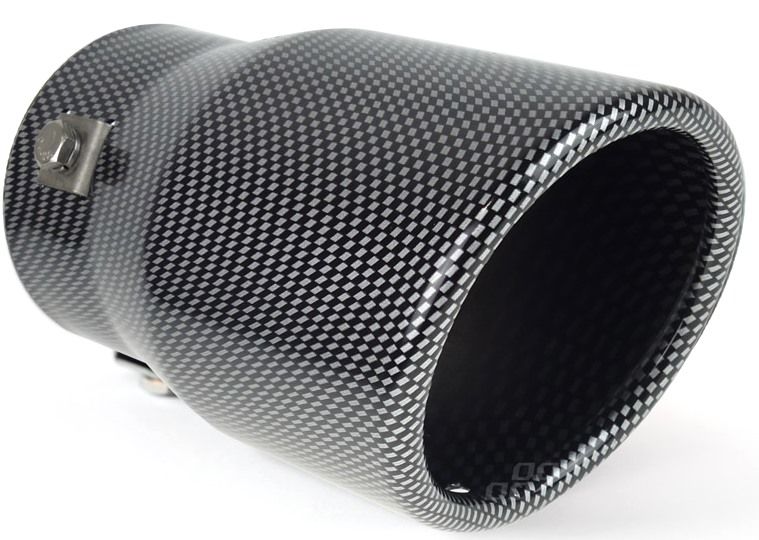 KOŃCÓWKA Wydechu Okrągła Tłumika CZARNA CARBON Duża 90mm Warszawa