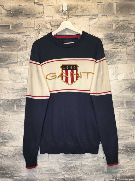 Sweter Gant Duże Logo Haft Bluza