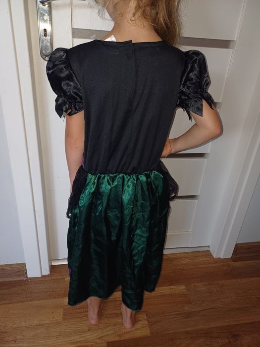 Czarownica 128 134 przebranie na bal 8 9 czarna sukienka halloween