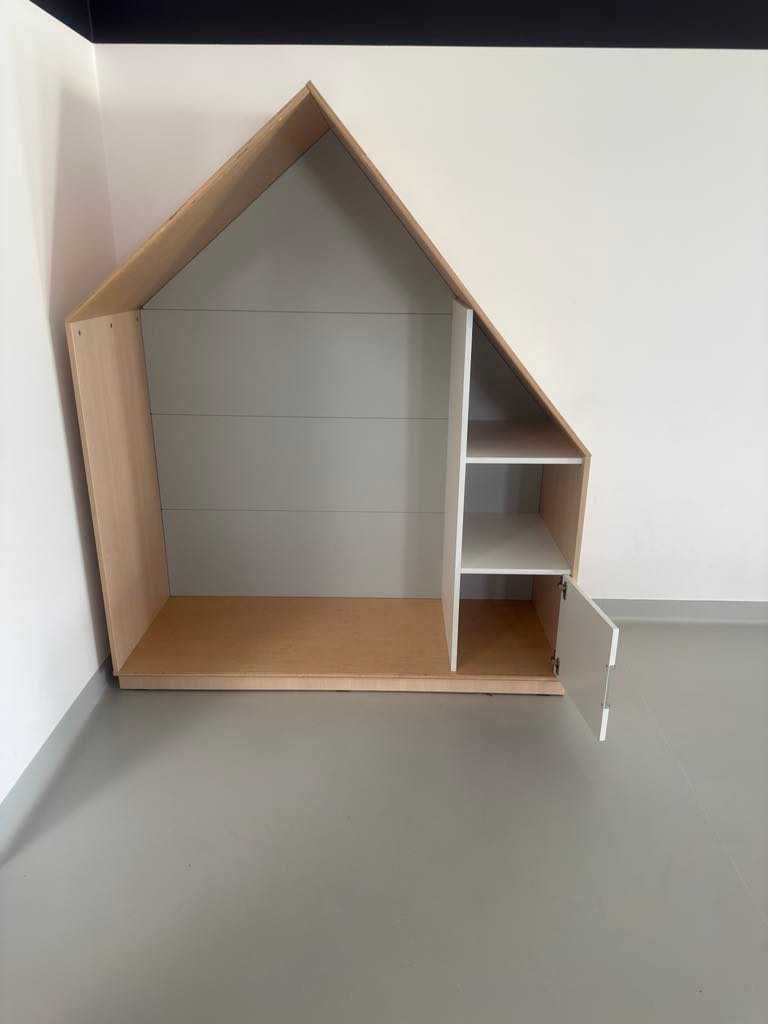 mebel domek/kryjówka dla dziecka, klon jasny, szary z moje bambino