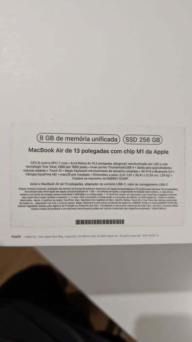 Macbook air M1 8gb/256gb