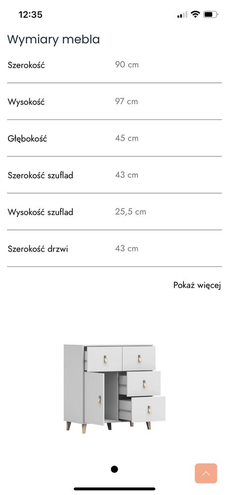 Szafa i komoda styl skandynawski jak ikea