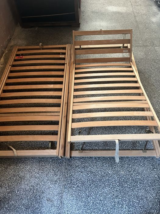 Komplet mebli do sylialni. 2xszafka nocna i łóżko vintage prl