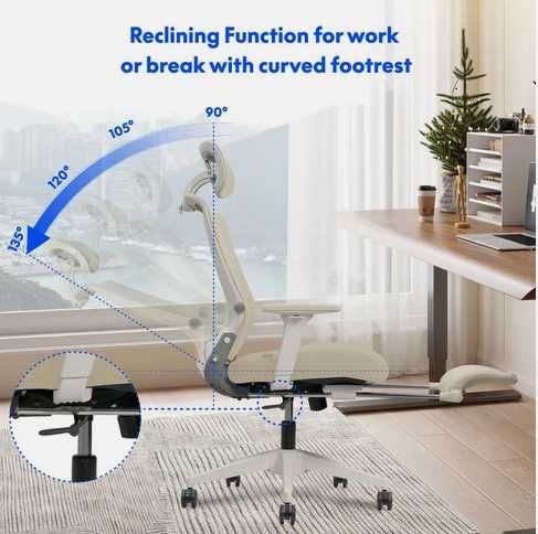 FLEXISPOT OS1W Ergonomiczne Krzesło Biurowe Składane