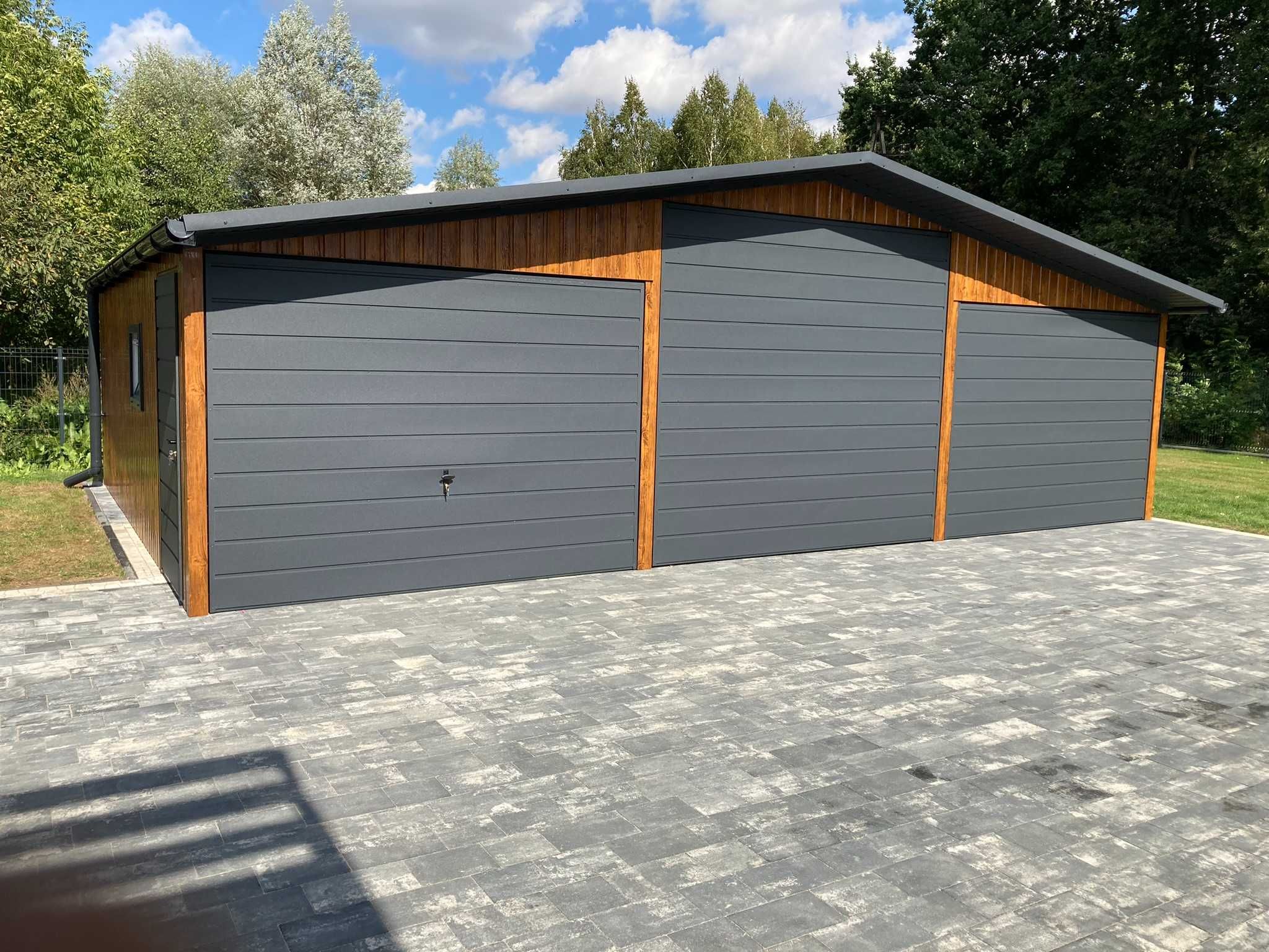 Garaż blaszany dwuspadowy 9x6 9x5 blaszak wiata blaszaki Silver-Stal