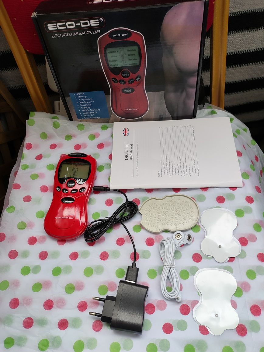 Masażer Elektrostymulator mięśni Cellulit ECO-306 EMS przenośny tens