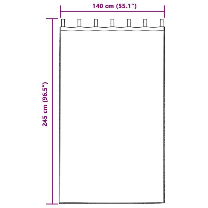 Firany Blackout Vidaxl Z Pętelkami 2 Sztuki Bordowy Aksamit