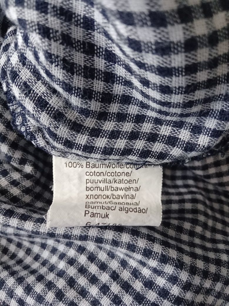 Dłuższa Koszula Tunika w kratę L XL