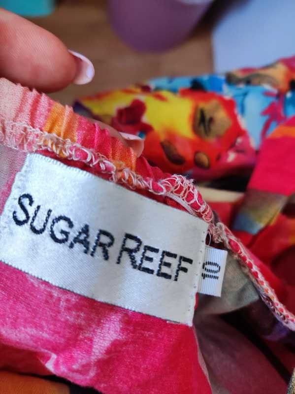 Sugar Reef r 38 sukienka w kwiaty jak malowane bawełna