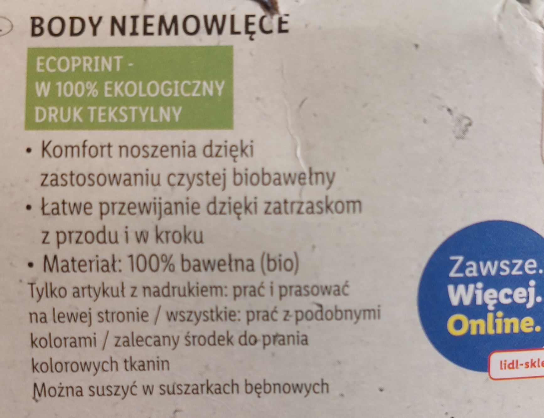 2x Nowe body bodziak niemowlęce chłopięce Lupilu 74/80 długi rękaw

10