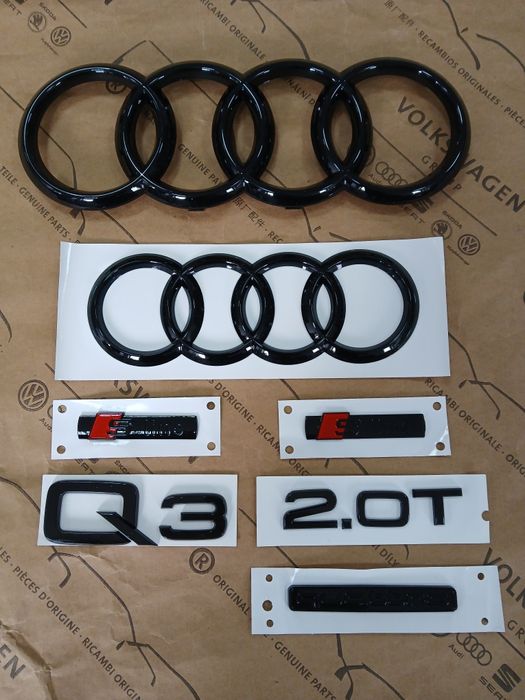 Емблема шильдик значок комплект Audi Q3 8U 83A S-LINE