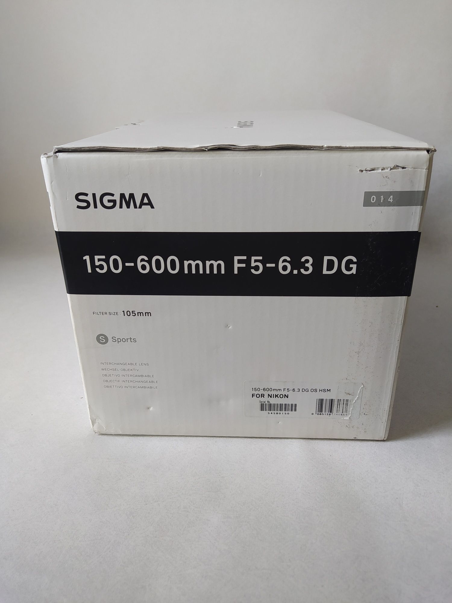 Об'єктив Sigma AF 150-600mm f/5-6,3 DG OS HSM S (Nikon) Новий!
