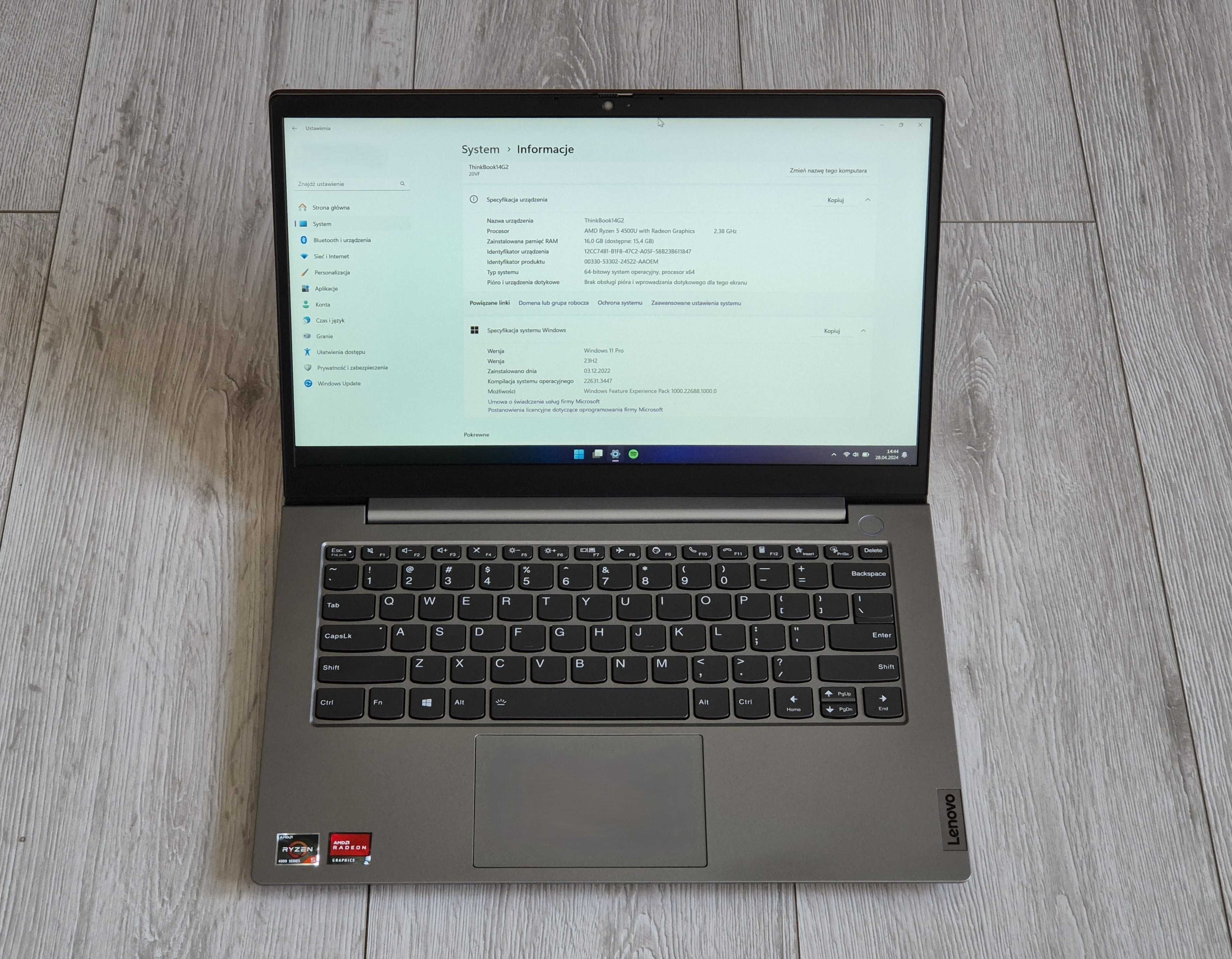 Laptop Notebook Lenovo ThinkBook 14 G2 16GB 768GB SSD - stan idealny