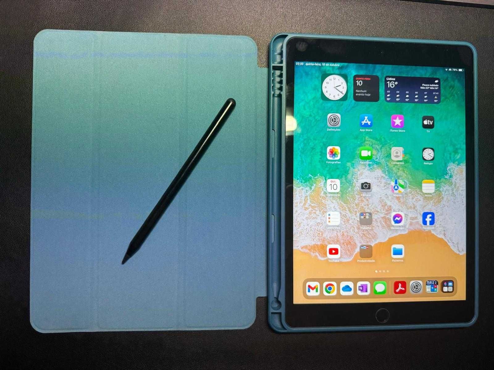 iPad 10.2 9ª geração 256GB Wi‑Fi + Cellular