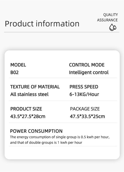 Prasa do tłoczenia oleju na zimno do 13kg/h 2800W PODWÓJNA