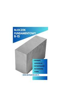 Bloczek fundamentowy betonowy B-15 Tanio Leca 24 cm