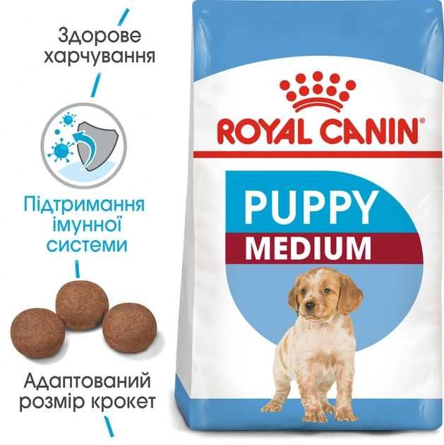 Сухий корм Royal Canin Puppy Medium для цуценят до 12 місяців 15кг