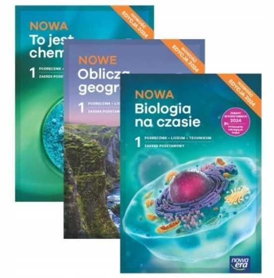 NOWE Oblicza geografii + Biologia na czasie + To jest chemia NOWA ERA
