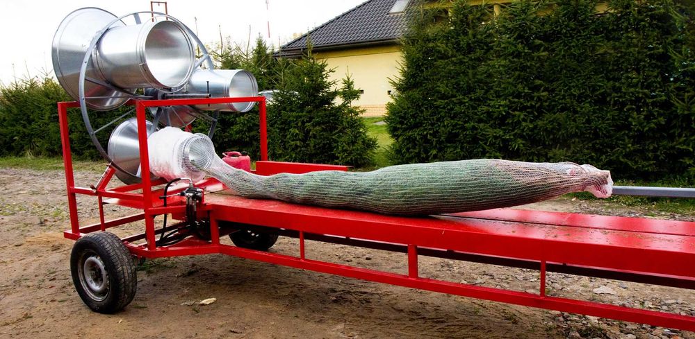 Maszyna do pakowania choinek tubownica automatyczna hydrauliczna