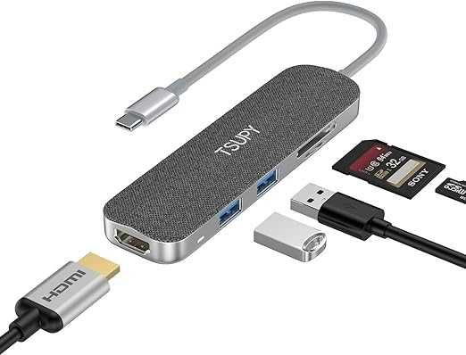 tsupy usb typu c hub  5 w 1 adapter x