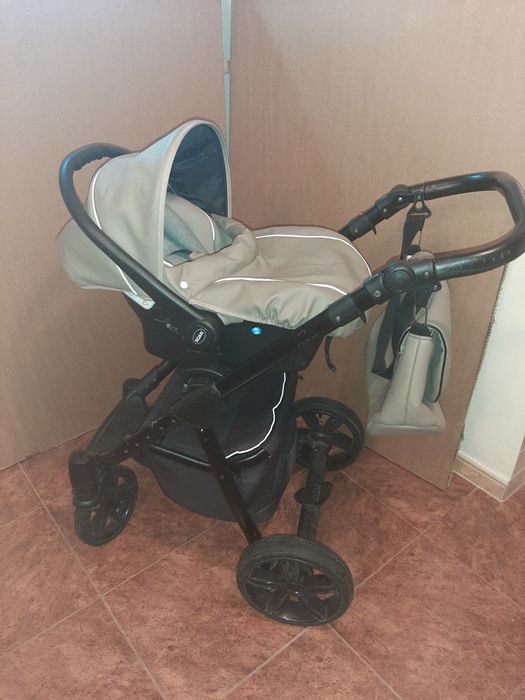 Wózek 3w1 Roan Bass Soft Eco Leather Cappuccino z bazą isofix !!!
