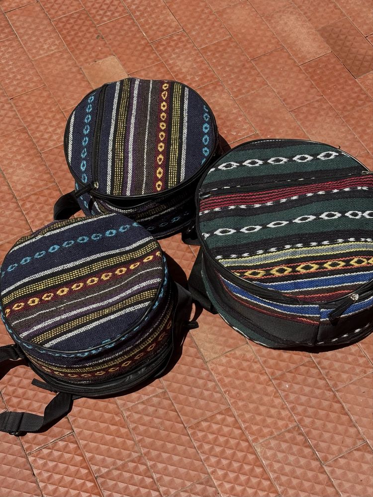 Tambores artesanais de aço com som relaxante + bolsa incluída