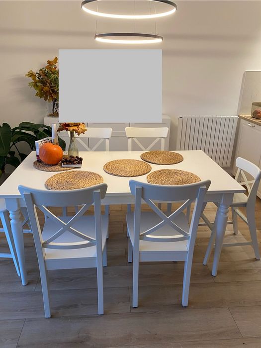 Stół Ingatorp i 6 krzeseł Ingolf Ikea