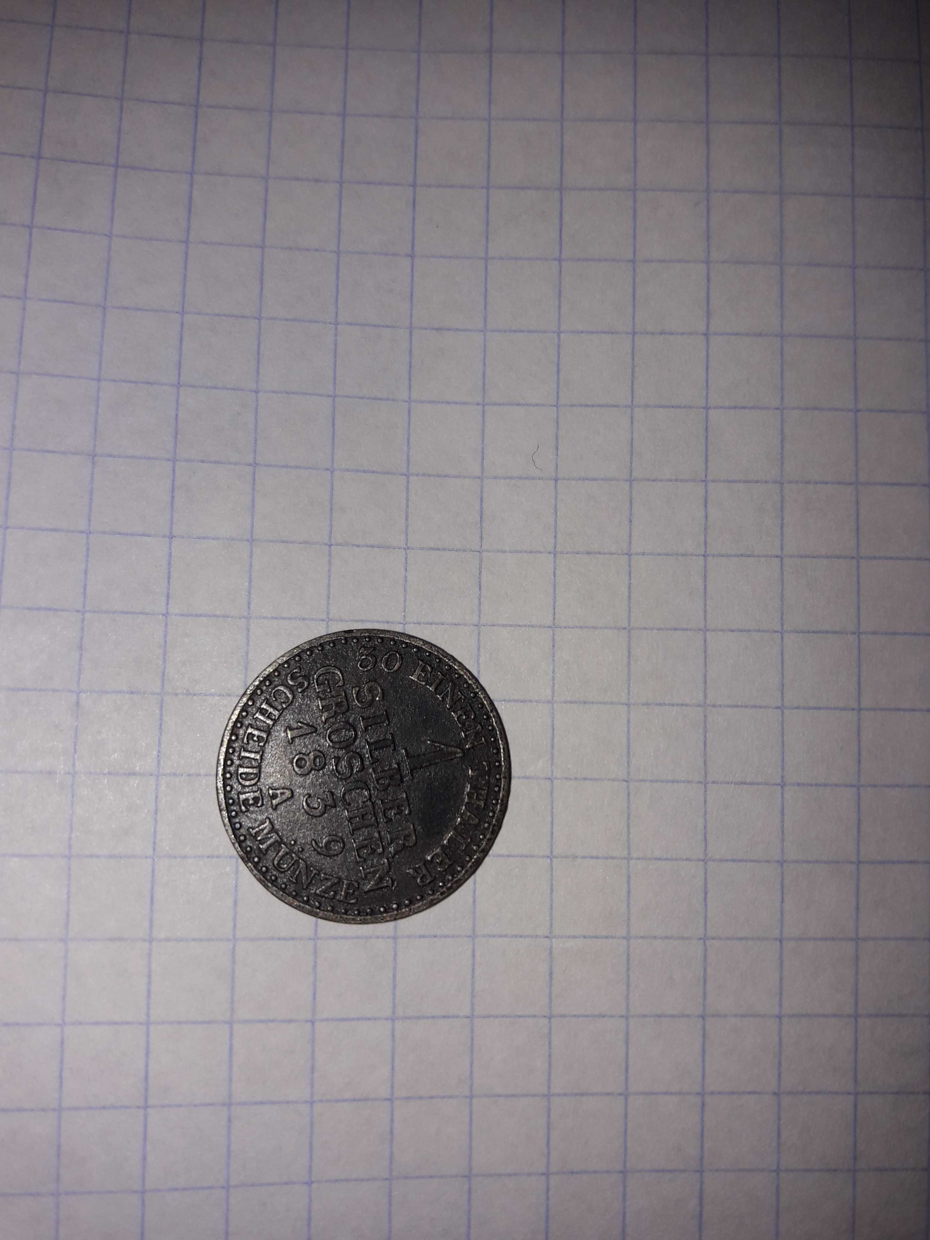 Srebrna moneta 1 Silber Groschen 1839 rok A