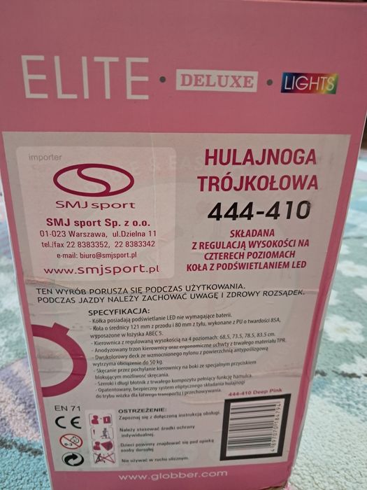 Hulajnoga trójkołowa dla dzieci balansowa Globber Elite deluxe lights