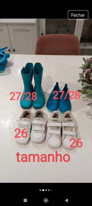 5 pares Ténis, sapatos menino 26/27