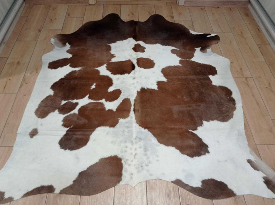Dywan SKÓRA BYDLĘCA łaciata brązowo-kremowa Krowa skóra naturalna