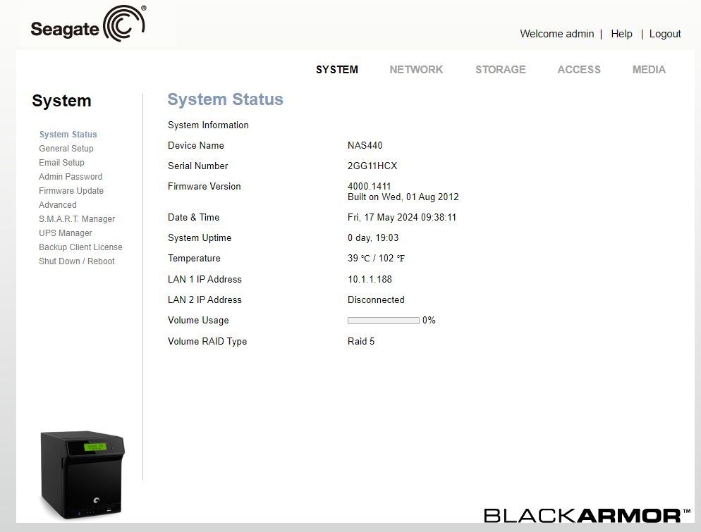 Serwer Dysk sieciowy NAS 4x1TB RAID 5