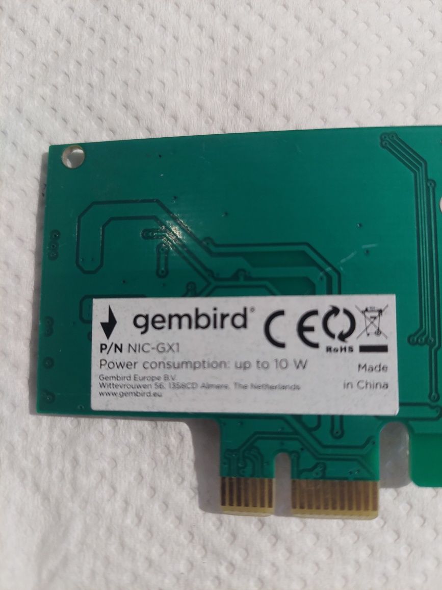 Karta Sieciowa Gembird NIC GX1 do komputer PC