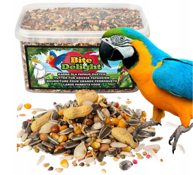 Karma dla papug dużych ara amazonka żako kakadu witaminy 2,5L 1,5kg